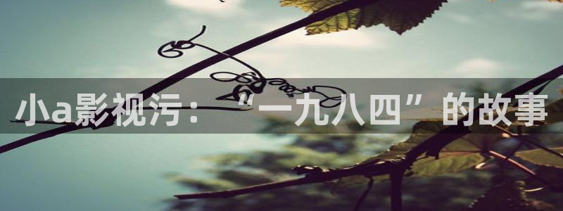 日韩久久久影院：小a影视污：“一九八四”的故事